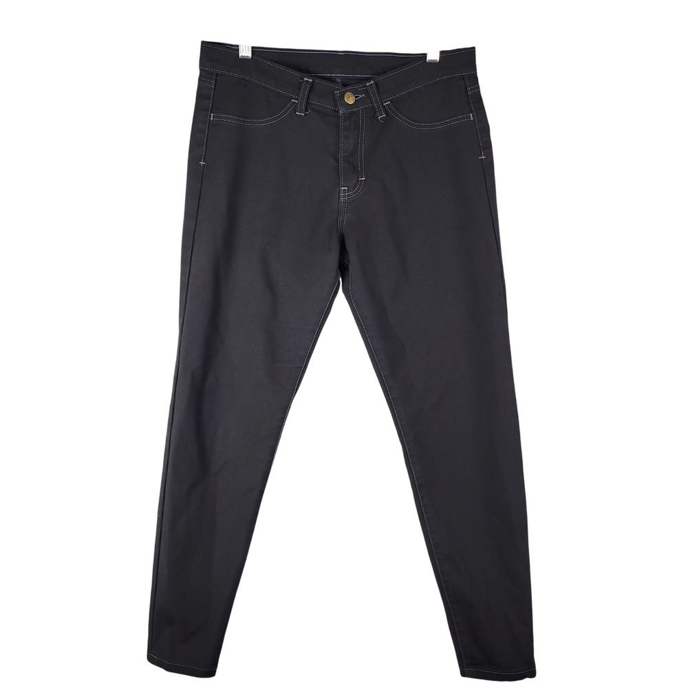 Blue Delta Custom Denim Women 29 Black Skinny Jeans Contrast Stitch